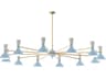 Clare 12-Light Baby Blue Lily Chandelier