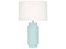 Dolly Table Lamp in Baby Blue Glazed Ceramic
