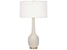 Delilah Table Lamp Bone Ceramic and Antique Brass