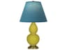 Small Double Gourd Citron Glazed Yellow Table Lamp