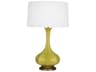 Pike Citron Glazed Aged Brass Yellow Buffet Lamp