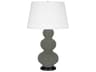 Triple Gourd Gray Buffet Lamp