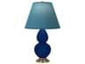 Small Double Gourd Cobalt Glazed Blue Table Lamp