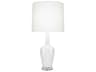 Emma Daisy Glazed White Buffet Lamp