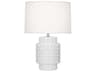 Dolly Daisy Glazed Textured White Table Lamp