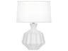 Orion Daisy Glazed White Table Lamp