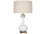 Athena Daisy Glazed Aged Brass Buffet Lamp