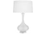 Pike Daisy Glazed Lucite White Buffet Lamp