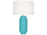 Dolly Egg Blue Glazed Textured Buffet Lamp
