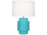 Dolly Egg Blue Glazed Textured Table Lamp
