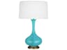 Pike Egg Blue Glazed Buffet Lamp
