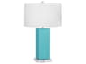 Harvey Egg Blue Glazed Buffet Lamp