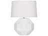 Franklin Lily Glazed White Table Lamp