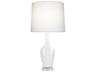 Emma Lily Glazed White Buffet Lamp