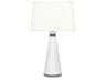 Pearl Lily Lacquered Paint Polished Nickel White Buffet Lamp