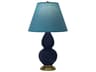 Small Double Gourd Accent Lamp in Midnight Blue