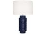 Dolly Table Lamp in Midnight Blue Glazed Ceramic