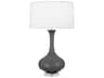 Pike Matte Ash Glazed Lucite Gray Buffet Lamp