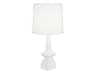 Jasmine Matte Daisy Glazed White Buffet Lamp