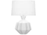 Orion Matte Daisy Glazed White Buffet Lamp