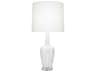 Emma Matte Daisy Glazed White Buffet Lamp