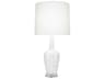 Emma Matte Lily Glazed White Buffet Lamp