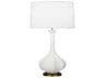 Pike Matte Lily Glazed White Buffet Lamp