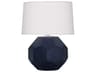 Franklin Matte Midnight Blue Glazed Table Lamp