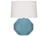 Franklin Matte Steel Blue Glazed Table Lamp