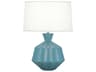 Orion Matte Steel Blue Glazed Buffet Lamp