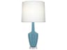 Emma Matte Steel Blue Glazed Buffet Lamp