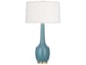 Delilah Matte Steel Blue Glazed Buffet Lamp
