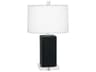 Harvey Matte Obsidian Glazed Black Table Lamp