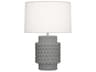 Dolly Matte Smoky Taupe Glazed Textured Gray Table Lamp