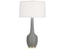 Delilah Matte Smokey Taupe Glazed Gray Buffet Lamp