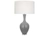 Audrey Matte Smokey Taupe Glazed Gray Buffet Lamp