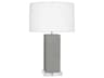 Harvey Matte Smokey Taupe Glazed Gray Buffet Lamp