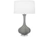 Pike Matte Smoky Taupe Glazed Lucite Gray Buffet Lamp