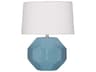 Franklin Steel Blue Glazed Table Lamp