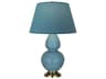 Double Gourd Steel Blue Glazed Buffet Lamp