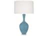 Audrey Table Lamp in Steel Blue Glazed Ceramic