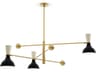 Clare 3-Light Obsidian Bone Black Chandelier