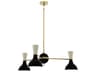 Clare 3-Light Obsidian Bone Black Chandelier