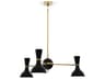 Clare 3-Light Obsidian Black Chandelier