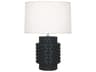 Dolly Obsidian Glazed Textured Black Table Lamp