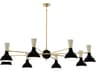Clare 8-Light Obsidian Bone Black Chandelier