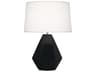 Delta Obsidian Glazed Black Table Lamp