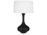 Pike Obsidian Glazed Lucite Black Buffet Lamp