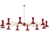 Clare 12-Light Oxblood Red Chandelier