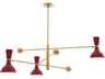 Clare 3-Light Oxblood Red Chandelier